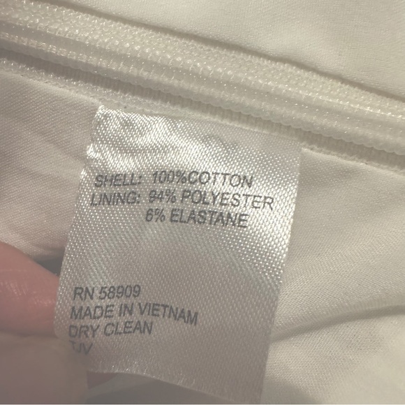 ANTONIO MELANI Womens 10 White Striped Fitted Crop Tank Top Lined 100%cotton - Picture 10 of 10